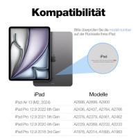 Dracool klávesnice s pouzdrem kompatibilní s iPad Pro 12,9 2021/2020/2018 (5. Gen/4. Gen/3. Gen) Bluetooth klávesnice s trackpad